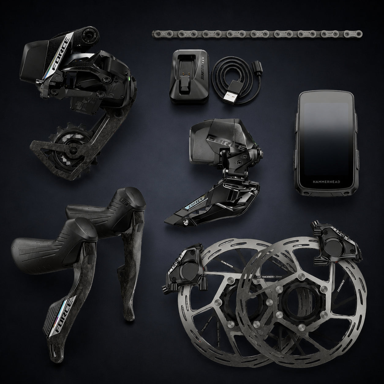 SRAM Force E1 AXS 2X Groupset Hammerhead