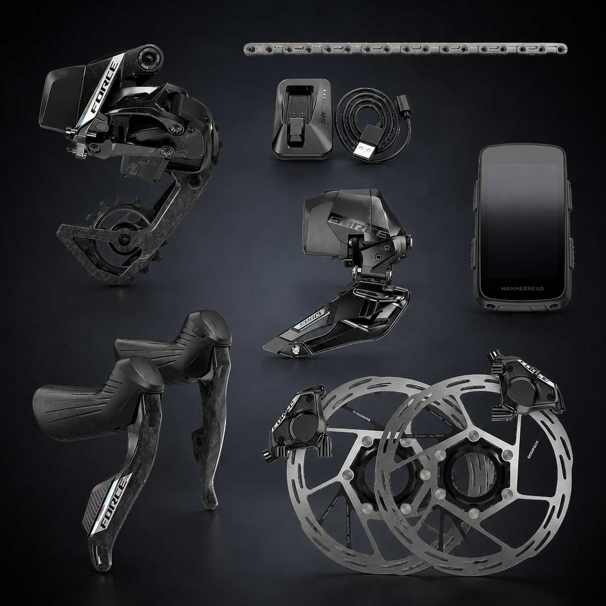 SRAM Force E1 AXS 2X Groupset Hammerhead