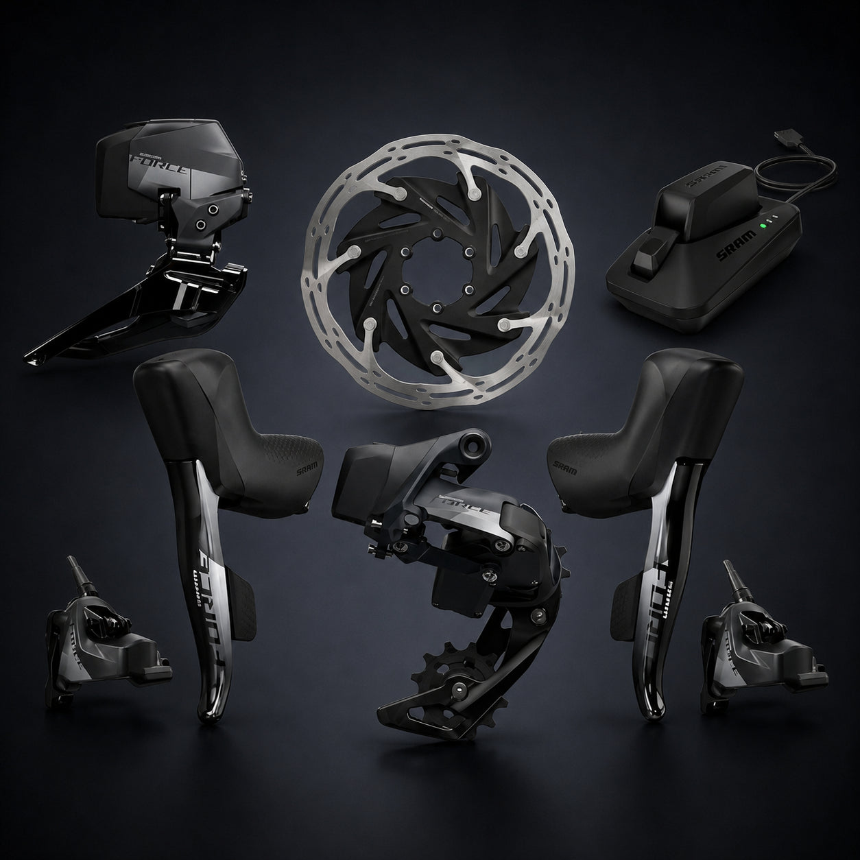 SRAM Force Etap AXS 2X12Speed Center lock Rotors Flat Mount
