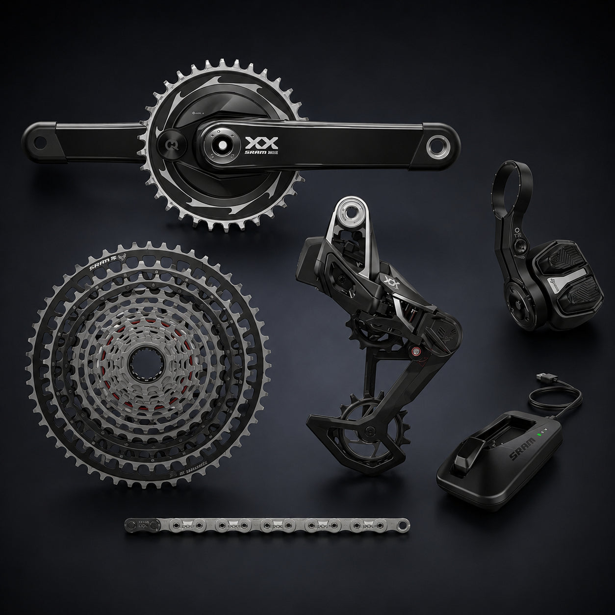SRAM XX SL EAGLE AXS 34T TRANSMISSION Groupset With Powermeter
