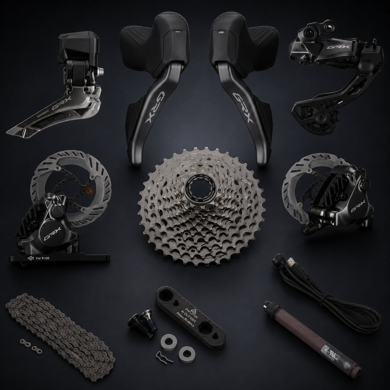 Shimano GRX Di2 12-speed electronic gravel groupset  RX825